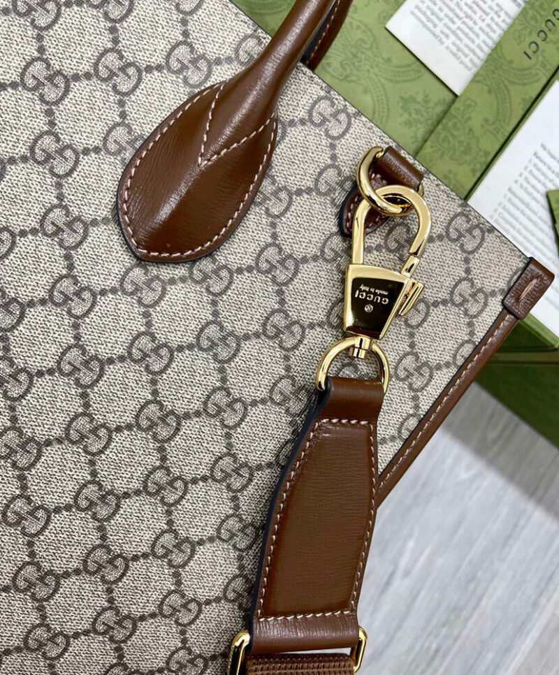Gucci Medium Tote With Interlocking G 674155 Coffee
